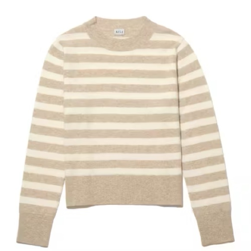 KULE Allegra Cashmere Sweater Tan/Cream Medium